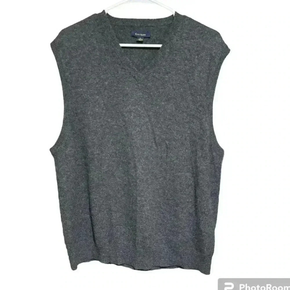 Club Room Sweater Vest Grey XL 100% Cashmere Casual Preppy Modern - Picture 1 of 3